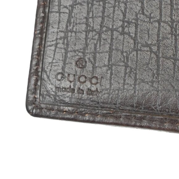 GUCCI Sherry GG Pattern Bifold Wallet Canvas Leather Brown Beige SHW 07TA156 - Picture 12 of 14